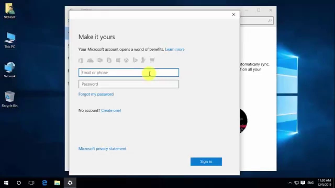 ลงชื่อ เข้า ใช้ งาน hotmail  New 2022  วิธี Sign in เข้า Windows 10 ด้วย Email Microsoft