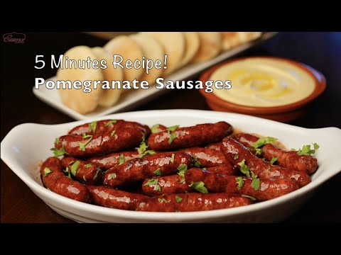 Make Sausages in Pomegranate Sauce in 5 Minutes | Lebanese Makanek | Essence Cuisine