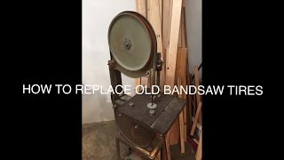 How to Replace Old Bandsaw Tires Installation of two urethane tires with the help of two awesome cats. Don