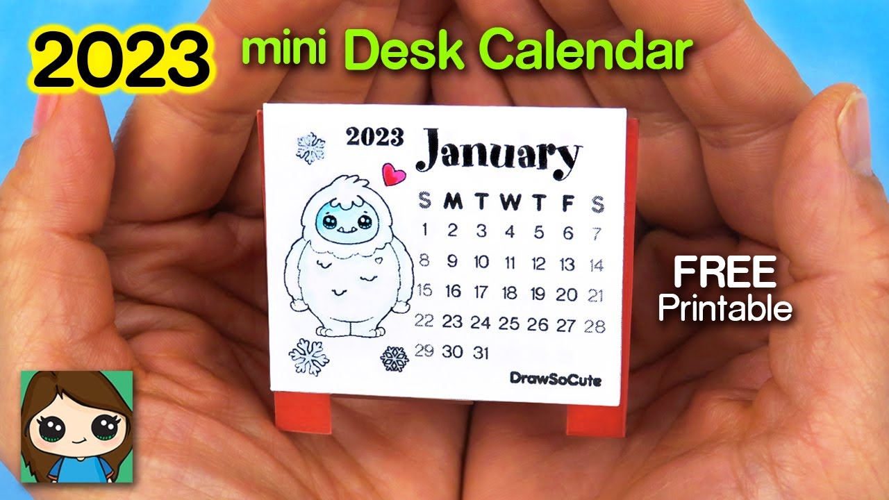 How To Make A Mini 2023 Calendar Easy Free - Youtube