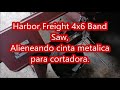 Harbor Freight 4x6 Band, Alineando cinta de la coratadora vertical horizontal, y acesorio