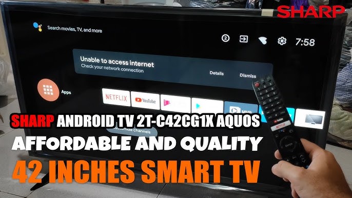 Sharp Aquos 42 Inch Android 9 Full HD LED TV, Unboxing, Setup, 1080p  Resolution