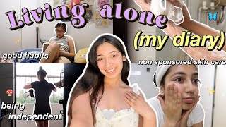 LIVING ALONE DIARIES| getting scammed, honest skincare, cleaning, adulting, etc 