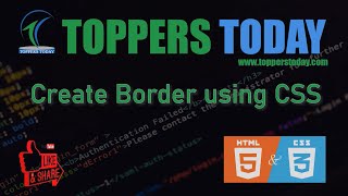 Border in Advance HTML and CSS3 Tutorial in Hindi