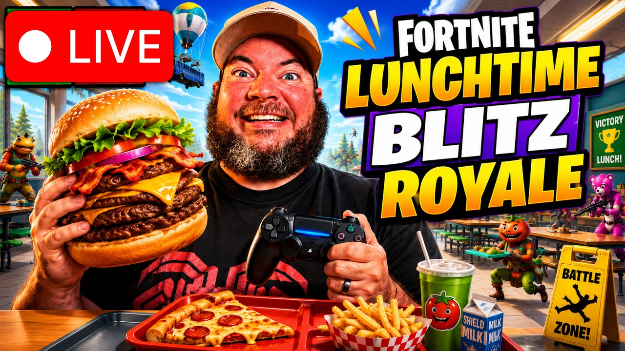 🔴LIVE - Fortnite Lunch Blitz! Patch Notes: Hungry