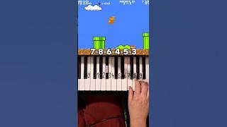 Super Mario Theme Piano Tutorial #shorts