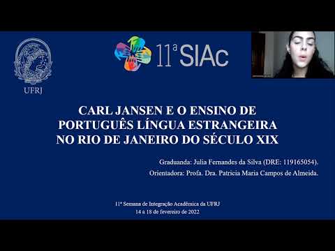 11ª SIAc UFRJ — Carl Jansen e o ensino de PLE no Rio de Janeiro do século XIX