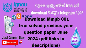Mmpb 001 free solved previous year question paper pdf links in description
