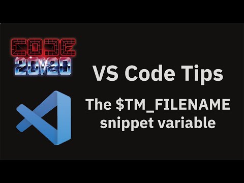 VS Code tips —Using the current filename in snippets