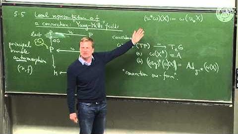 Local representations of a connection on the base manifold: Yang-Mills fields - Lec 22
