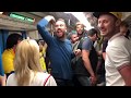 England fans fights with colombia supporters in moscow subway  03072017