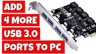 How To Add 4 More USB3 Ports To Your PC Eluteng PCIE USB 3.0 Card