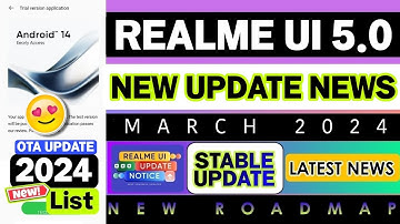 Realme UI 5.0 March 2024 New Update | Realme Android 14 Update | Important News For Realme Users