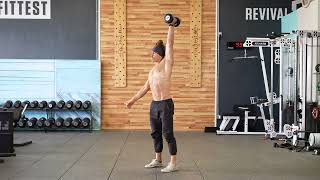 Single Arm Dumbbell Power Clean and Jerk