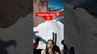 Amazing slide, bravo ?? snow skiing amazing adventure shortvideo shorts challenge