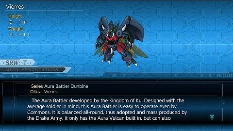 Enemy Vierres Attack/s (Aura Battler Dunbine), Super Robot Wars T.
