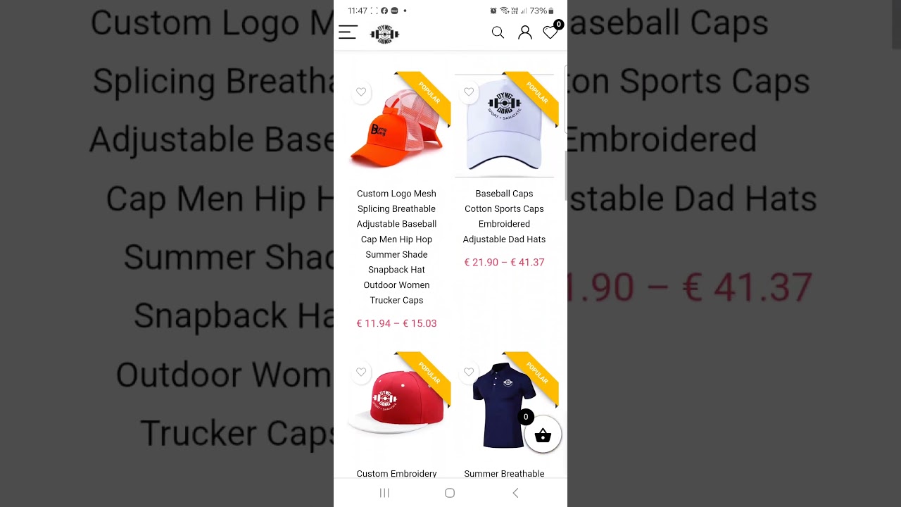 cauți echipament Sport întra pe 