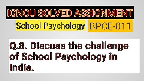 IGNOU SOLVED ASSIGNMENT BPCE-011 Q.8.