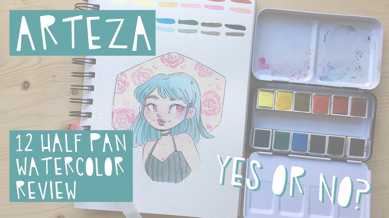 Art Supply Review // Arteza 12 Half-Pan Watercolor Set