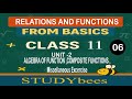 Class 11th Maths Unit 2 Miscellaneous Exercise , Algebra of functions , Composite Functions