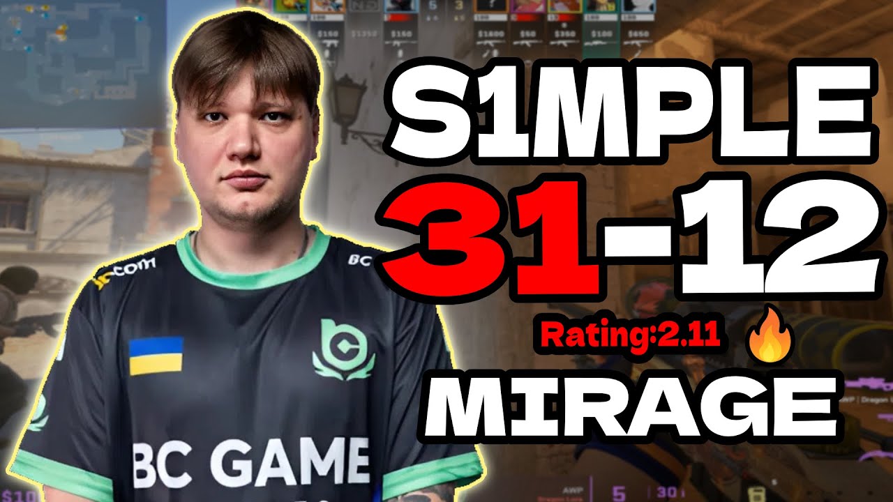 🔥s1mple (31-12) | Rating 2.11 | mirage | 5-STACK | FACEIT EU | Dec 27, 2025