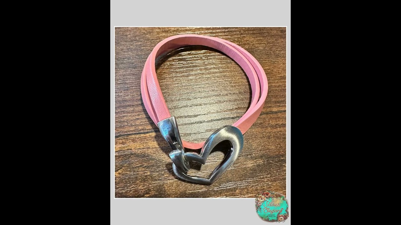 Handmade Boho Hippie Leather Heart Love Double Wrap Bracelet, Gift Box