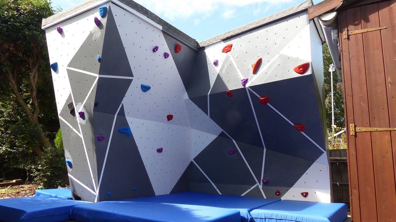 Building a Homemade Backyard Climbing Wall (from Start to Finish) YouTube