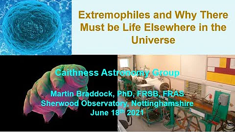 CAG June: Dr Martin Braddock - "Extremophiles and ...