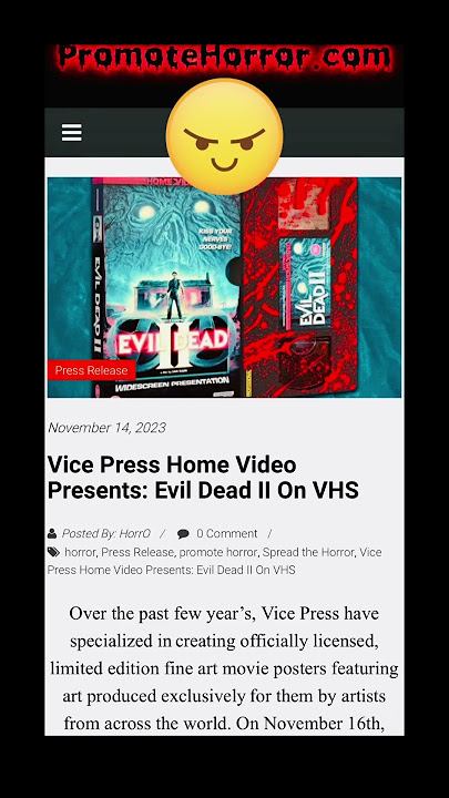 Evil Dead II - Collectors Edition VHS
