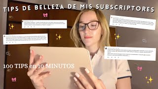 ✨TIPS de BELLEZA de mis SUBSCRIPTORES✨ *100 tips en 10 minutos* by Chica Vainilla 9,876 views 1 month ago 10 minutes, 44 seconds