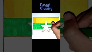 Drawing Myanmar Flag