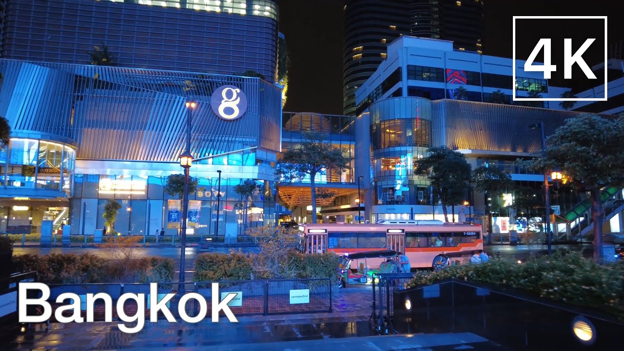 [4K] Bangkok Night Walk - Walking Tour in Downtown Bangkok at Night | Thailand