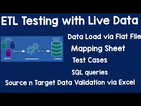 ETL testing End to End Process with Live Data | Flat File , Mapping Sheet, Test Case, Excel Validatn