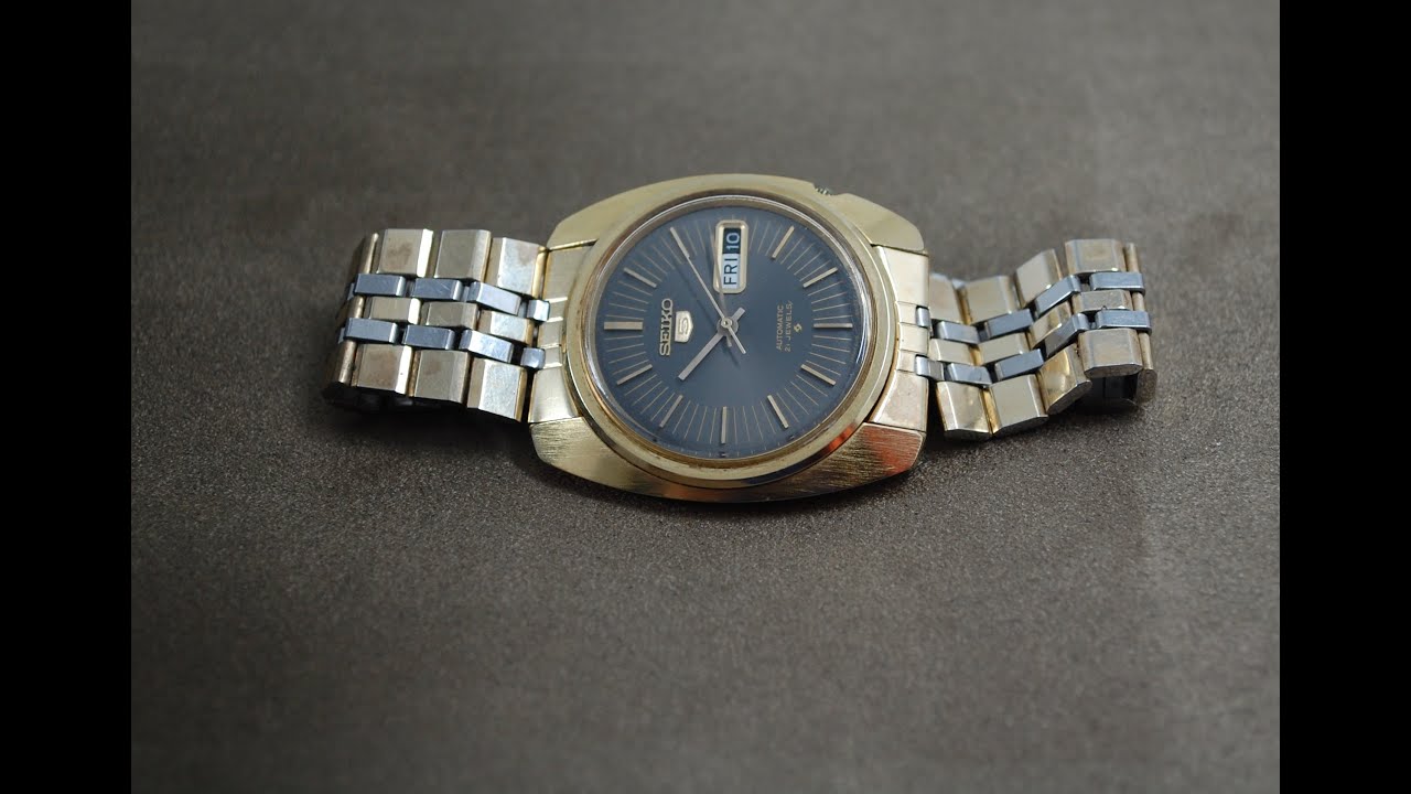 1971 Seiko 5 automatic men's vintage watch with original bracelet. Model  Reference 6119-8470 - YouTube