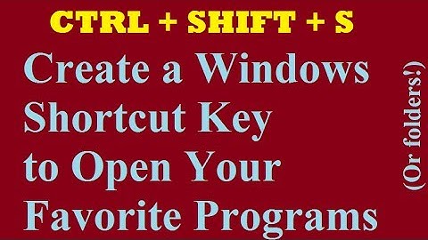Windows 8: Make a keyboard shortcut