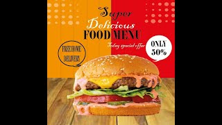 Create Food Poster Design Illustrator Tutorial​-Adobe Tutorial.#viral #trending #tutorial