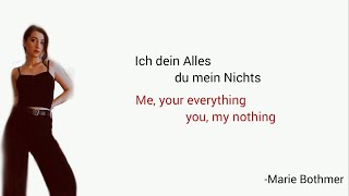 Ich dein Alles, du mein Nichts, Marie Bothmer - Learn German With Music, English Lyrics