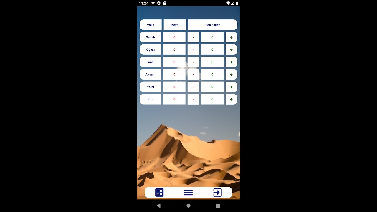 Kaza namazı hesaplama ve takip etme uygulaması ( Android telefonlar için )