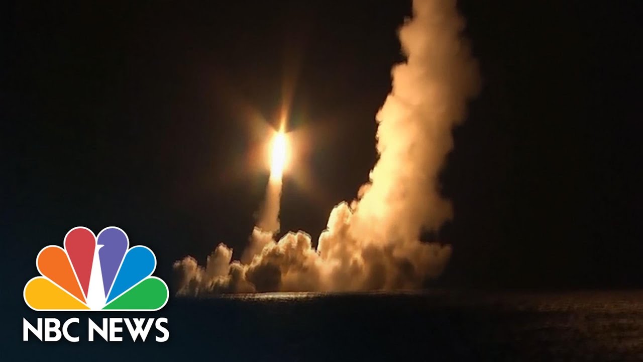 Russian Nuclear Submarine Launches Test Missiles Over 3,000 Miles | NBC News