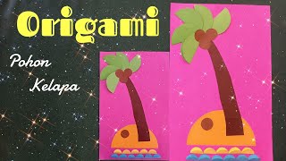Cara Membuat Origami Pohon Kelapa || Hiasan kelas kekinian