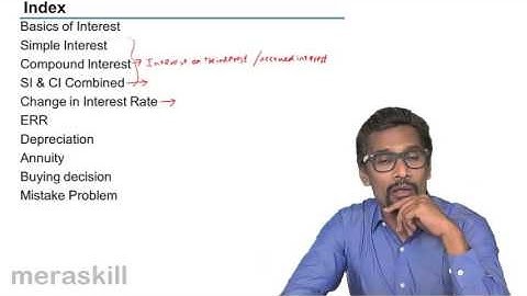 Index on Basic and Simple Interest | Interest | Tutorials | CA CPT | CS & CMA Foundation | Class 11