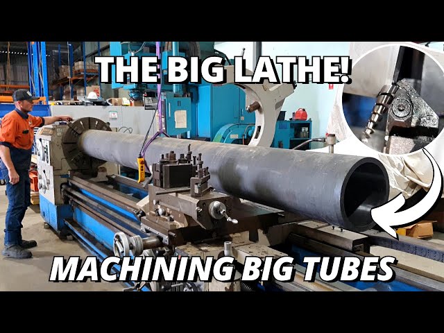 Machining With The BIG Lathe | Large Lathe Work class=