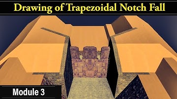 CET 306 - DHS | Drawing of Trapezoidal Notch Fall | Animated Video Showing it