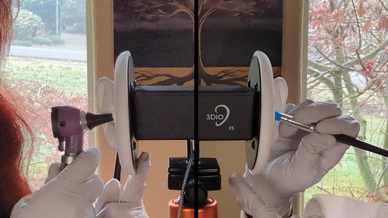 ASMR - Twin Ear Cleaning - Picking, Gloves, Otoscope - Soft Spoken