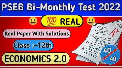 12th class economics bi monthly paper august 2022|#12thclass#economics#bimonthly#kteach