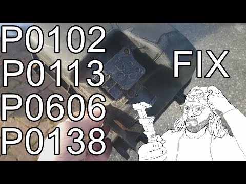 How to fix P0138, P0606, P0102, and P0113 codes! Mass Air Flow Sensor Cleaning Toyota