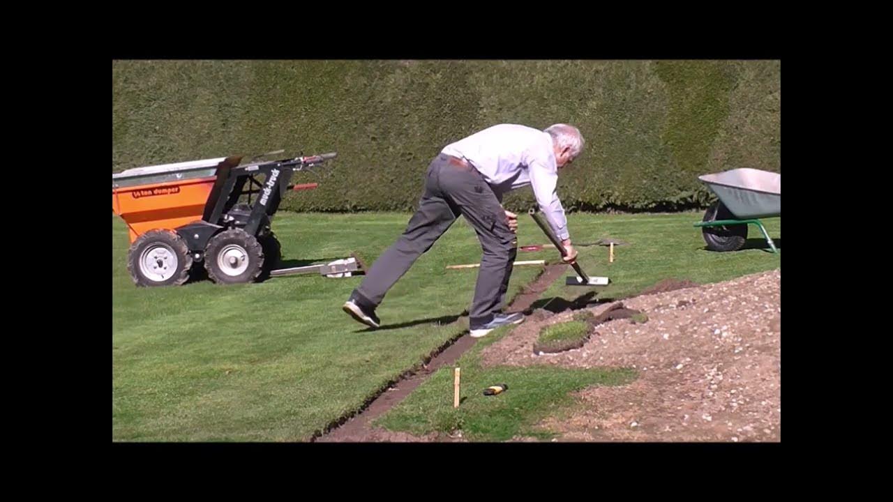 Homemade sod cutter making perfect cuts YouTube