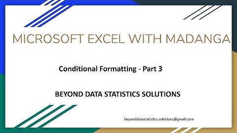 New Rules Conditional Formatting Part 3 - Microsoft Excel