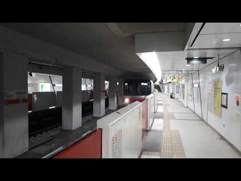 なんとなく電車：東京メトロ中野新橋駅：丸ノ内線方南町行き到着光景