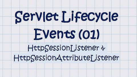 Servlet Lifecycle Events (01)